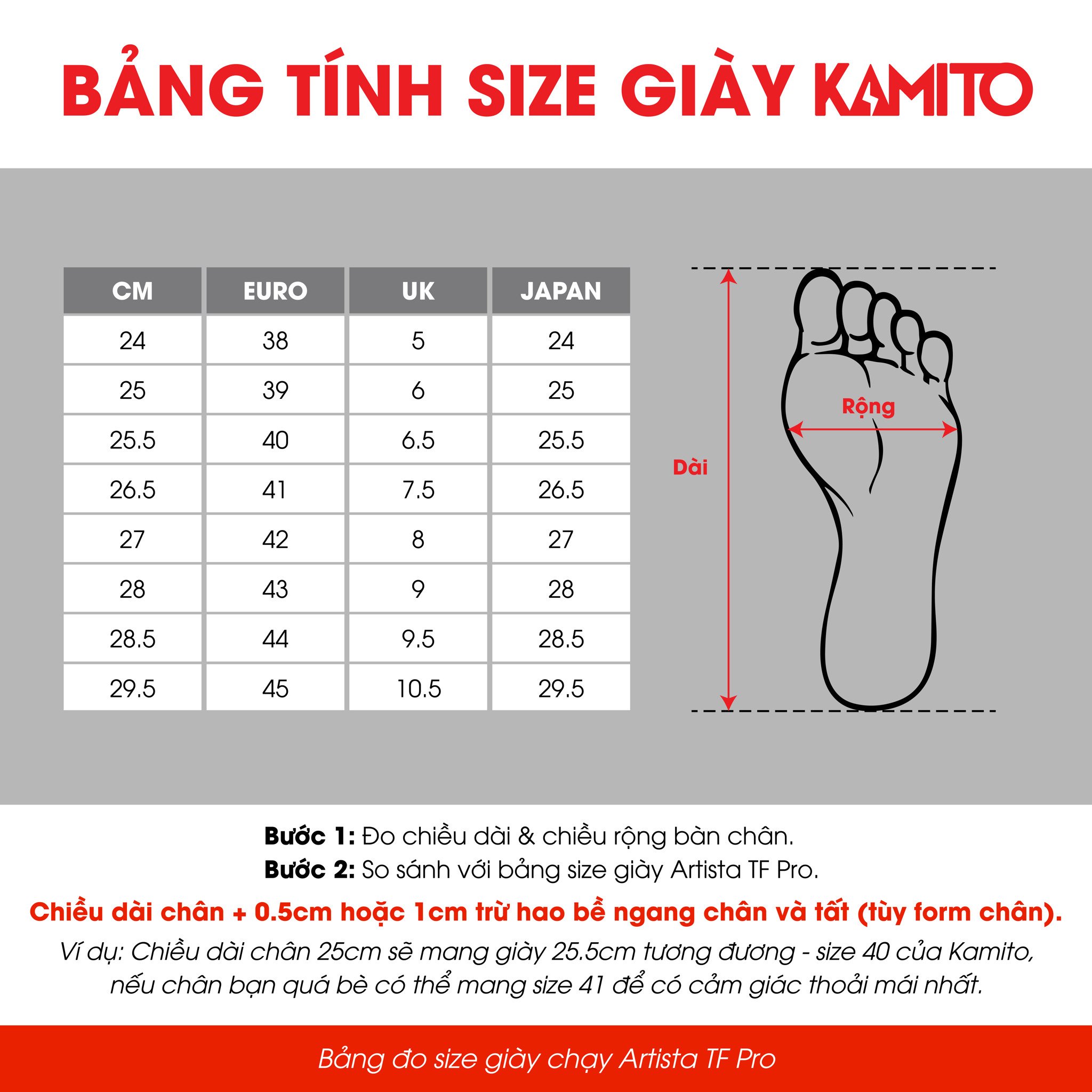 Giày bóng đá Kamito Artista Pro TF