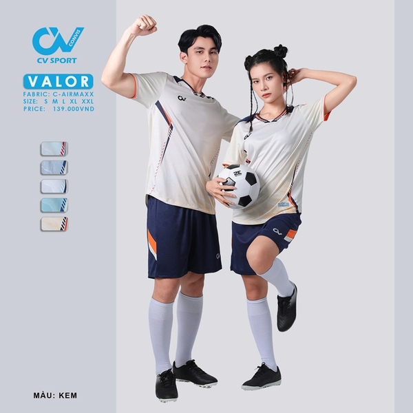 Áo bóng đá không logo CV VALOR hattrick shop