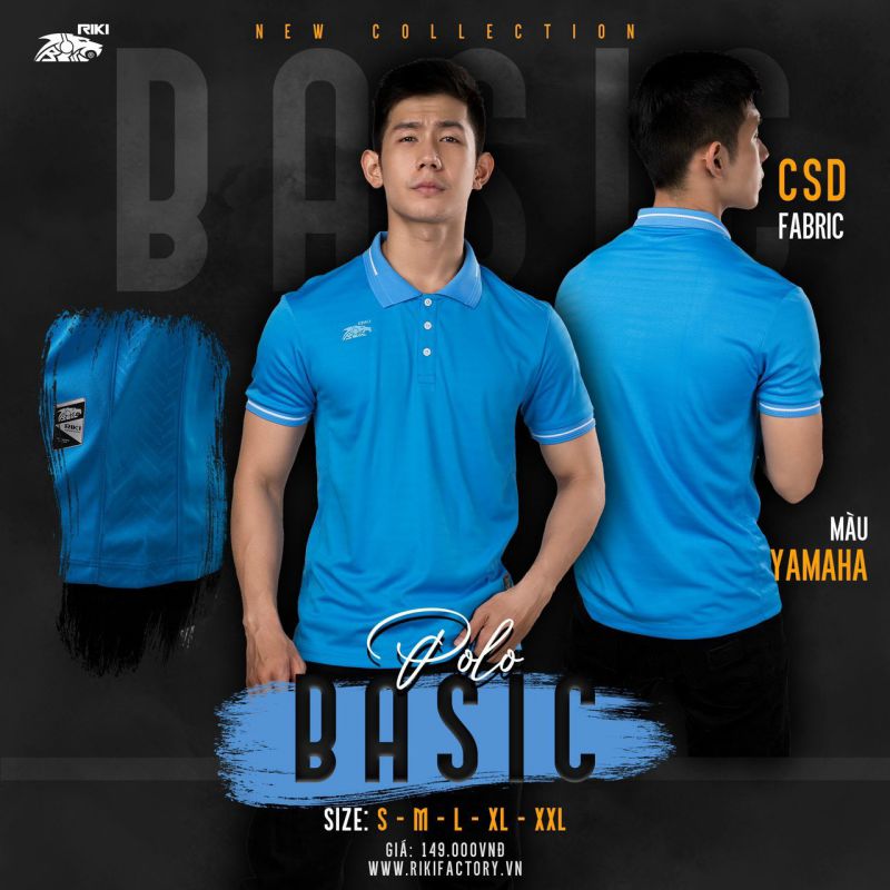 (TITLE)% Áo thun Polo Riki Basic Yamaha